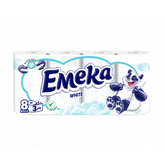 Hartie igienica EMEKA White, 3 straturi, 8 role